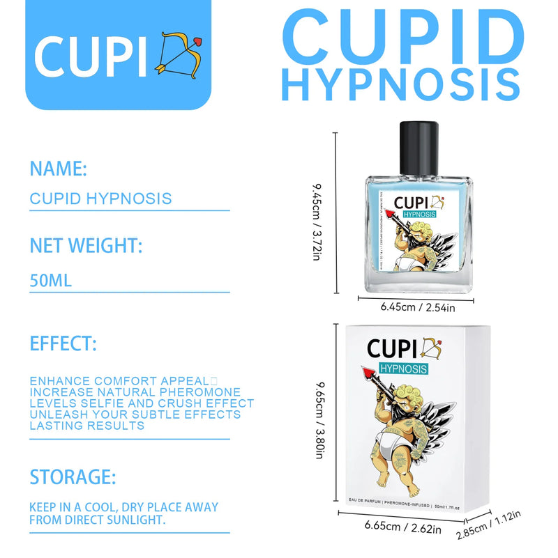 50ML Cupid Hypnosis Perfume Long Lasting Pheromone Fragrance Perfume Cologne for Men and Women Light  Cologne Fragrance
