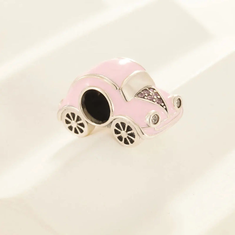 New Fine 925 sterling silver Car Charm Fit Bracelet Diy For women Fashion Jewelry ballet Pendant Elegant Bead Women's Day gifts