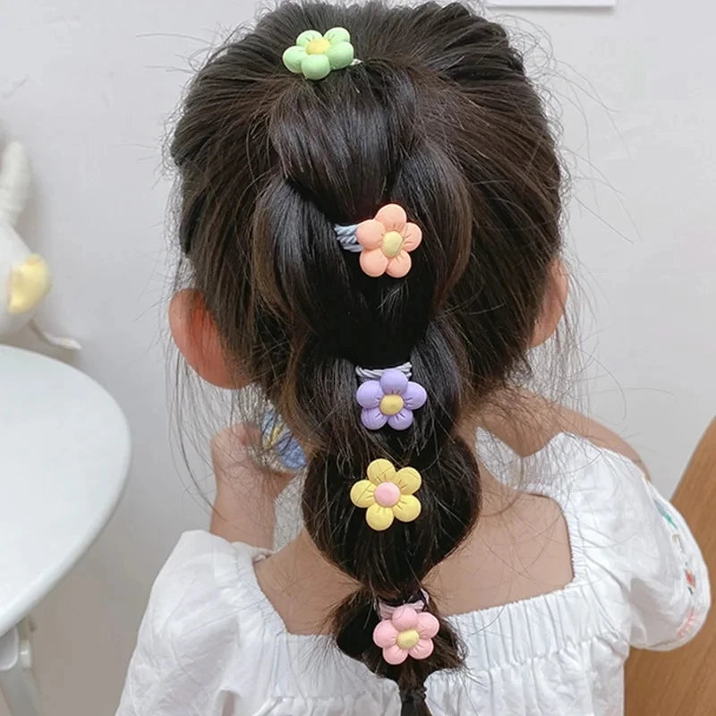 50Pcs/Lot Children Hair Accessories Girls Cartoon Elastic Hair Bands Baby Head Rope Kids Small Animal Headband Cute Headdress