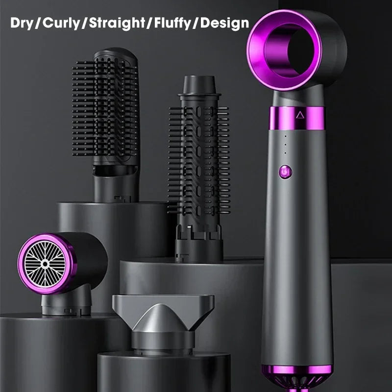 5 In 1 Hair Dryer Negative Constant Anion Hair Dryer Brushless Motor For FastDrying Multifunctional Hair Straightener StylerComb