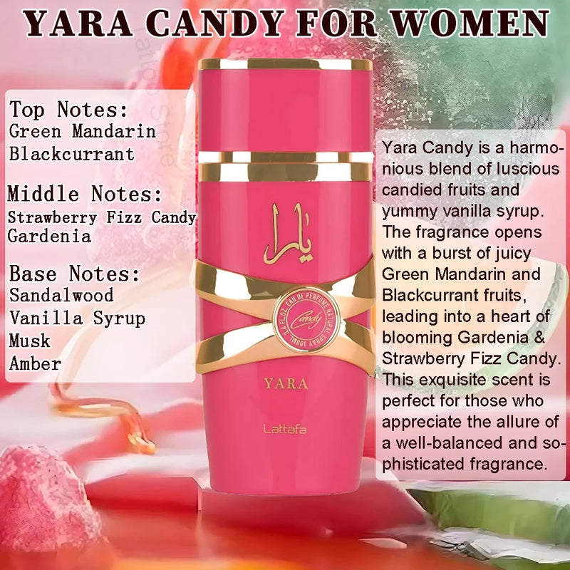 100% Original 100ML Yara Perfume Women's Men's Has A Long-lasting Fragrance Fresh Light Fragrance Fragrance Casual Date Gift