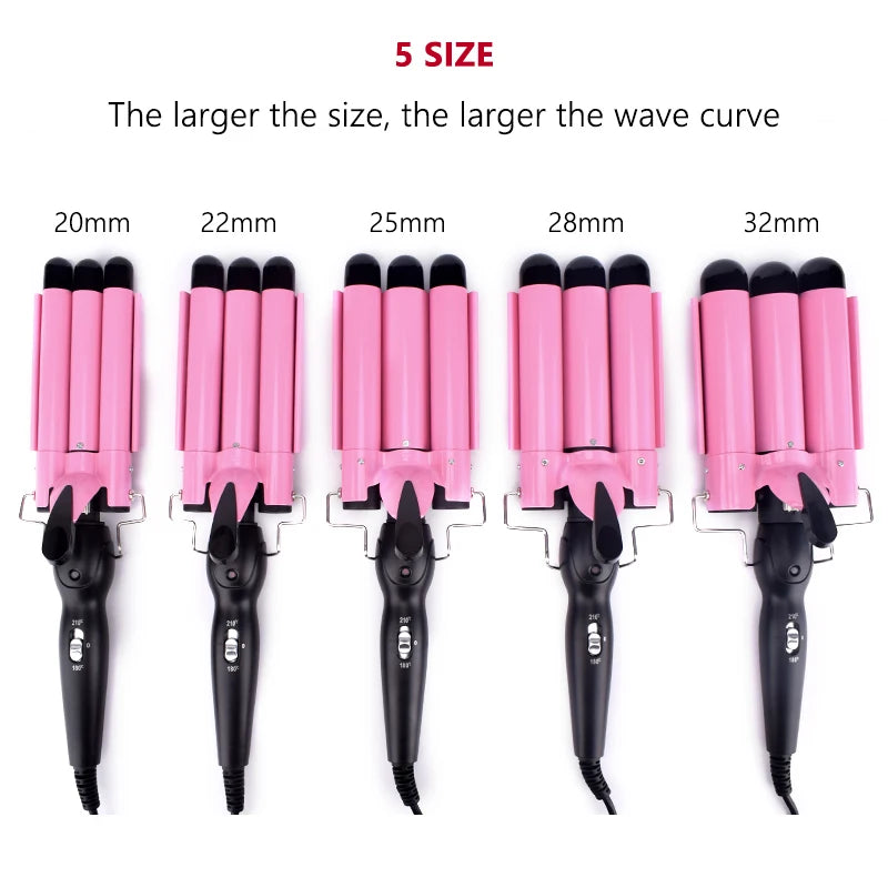 Professional Hair Curling Iron Ceramic Triple Barrel Hair Curler Irons Hair Wave Waver Styling Tools Hair Styler Wand