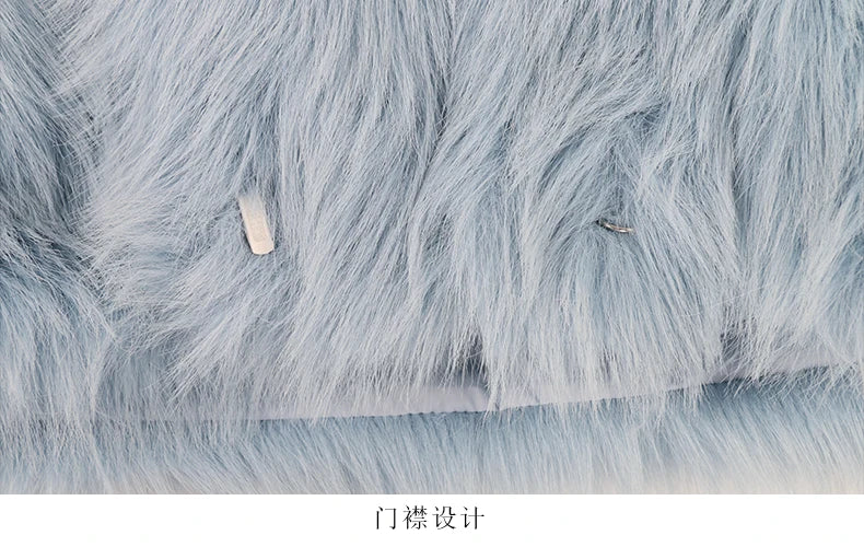 Nerazzurri Winter Short Loose Casual Hairy Soft Thick Warm Pink Faux Fur Coat Women with Big Collar and Pockets Fluffy Jacket