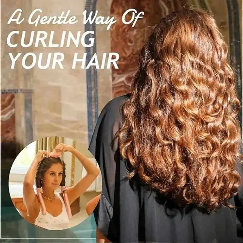 Lazy Curler Pearl Sponge Big Wave Curling Iron God Velvet Heatless Curling Iron With Clips Hair Roller Hair Bands