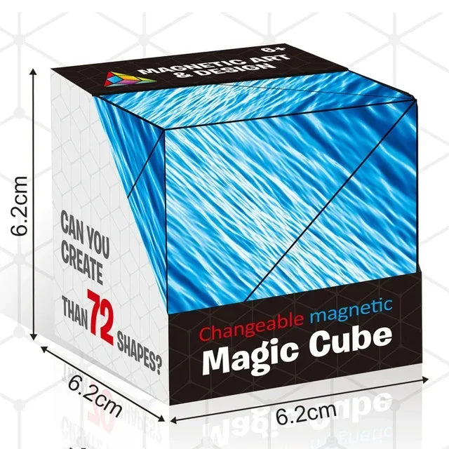 NEW Geometric Variable Magnetic Cube 3D Decompression Thinking Training Children's Puzzle Puzzle Cube Decompression Toys