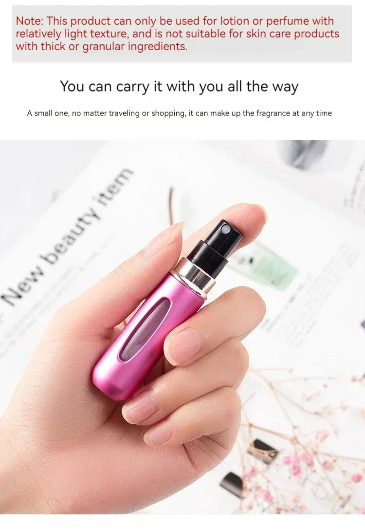 5/8ml Refillable Perfume Spray Atomizer Aluminum Perfume Spray Scent Pump Perfume Atomizer Refillable Mini Bottle for Travel