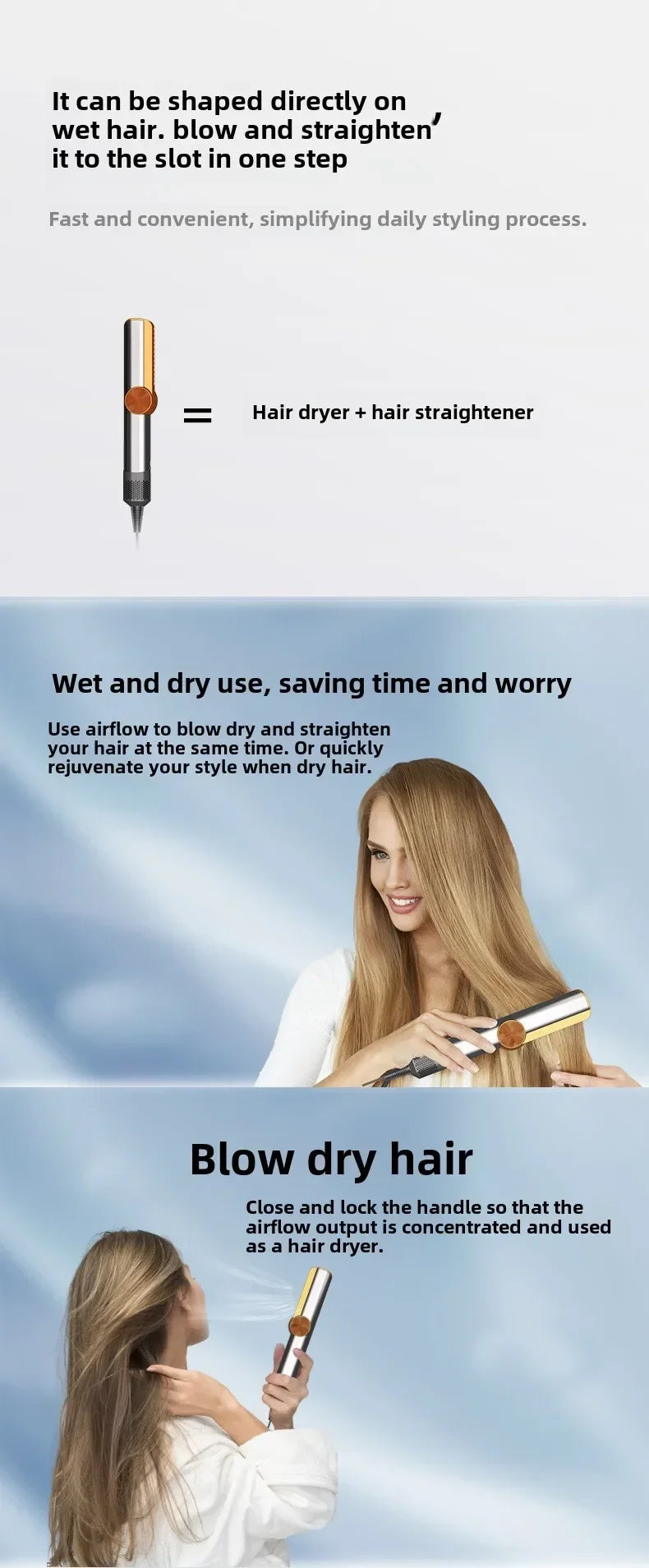 Hair Dryer Straightener Splint Straightener Hair Dryer Straightener Comb Curling Iron Escova Cabelo Escova Secadora Rotativa