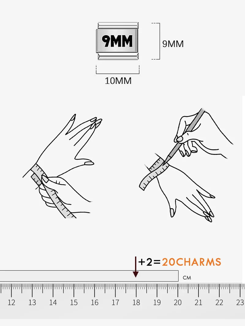 Hapiship 2022 New Fashion Food Hamburger Ice Cream Charm Italian Links Fit 9mm Bracelet Stainless Steel Jewelry DIY Making DJ585
