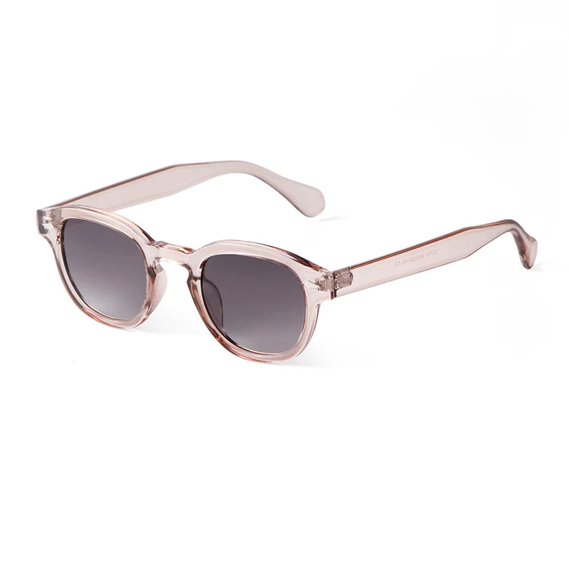 Vintage Tortoise Shell Round Sunglasses Women Men 2024 Brand Design Retro Rivet Yellow Blue Lens Square Sun Glasses Female UV400