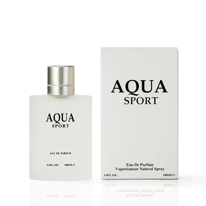 100ML 3.4FL.OZ AQUA Men's Eau de Parfum, Aquatic Aromatic Notes Perfume, Lime, Marine, Musk, Fresh Ocean Fragrance for Men