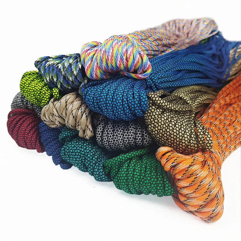 7 Cores 550 Paracord Cord 5 15 30 M Dia.4mm For Outdoor Camping Survival Lanyard Parachute Rope Hiking Tent Accessories