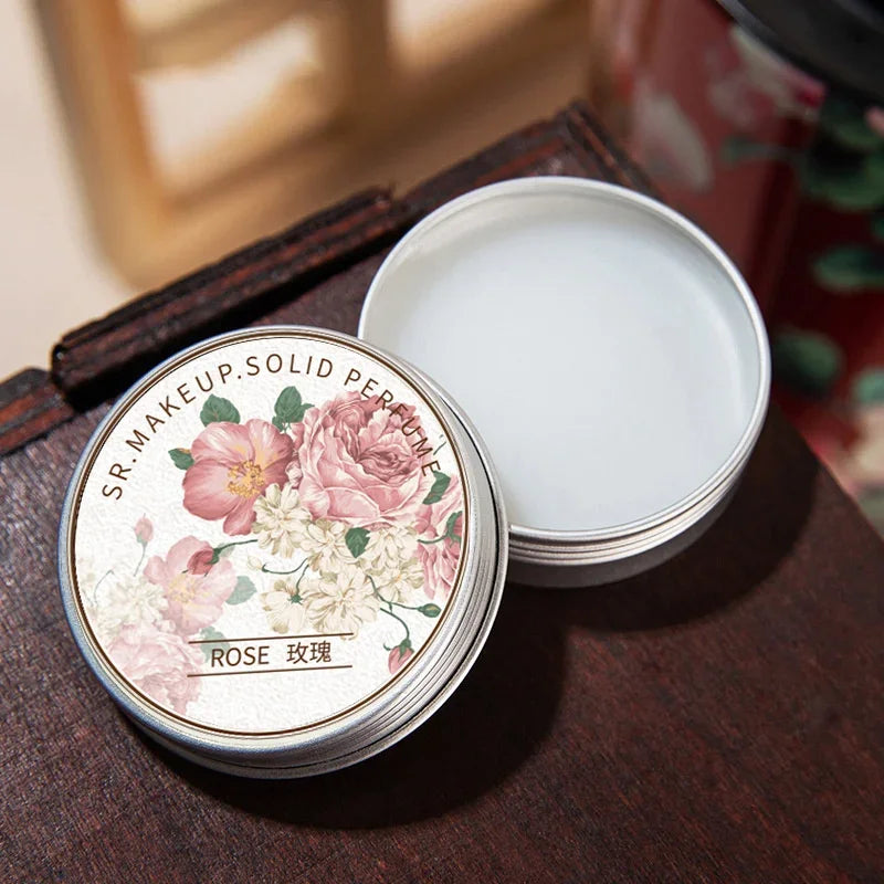 Woman Lavender Solid Perfume Portable Solid Balm Fresh Elegant Long-lasting Fragrances Cream Plant Flower Body Aroma Deodorants