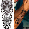 Wolf Men Waterproof Temporary Tattoo Sticker Arm Cool Art Hipster Snake Black Transfer Washable Clock Totem