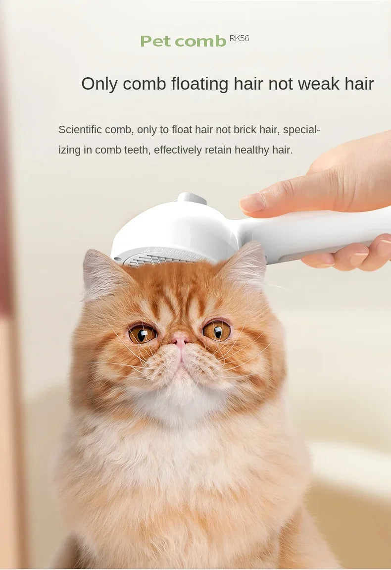 3-in-1 Dog Hair Brush Cat Hair Brush Electric Pet Cleaning Brush Steam Spray Brush Massage Hair Removal Comb anti-Tangle Brush