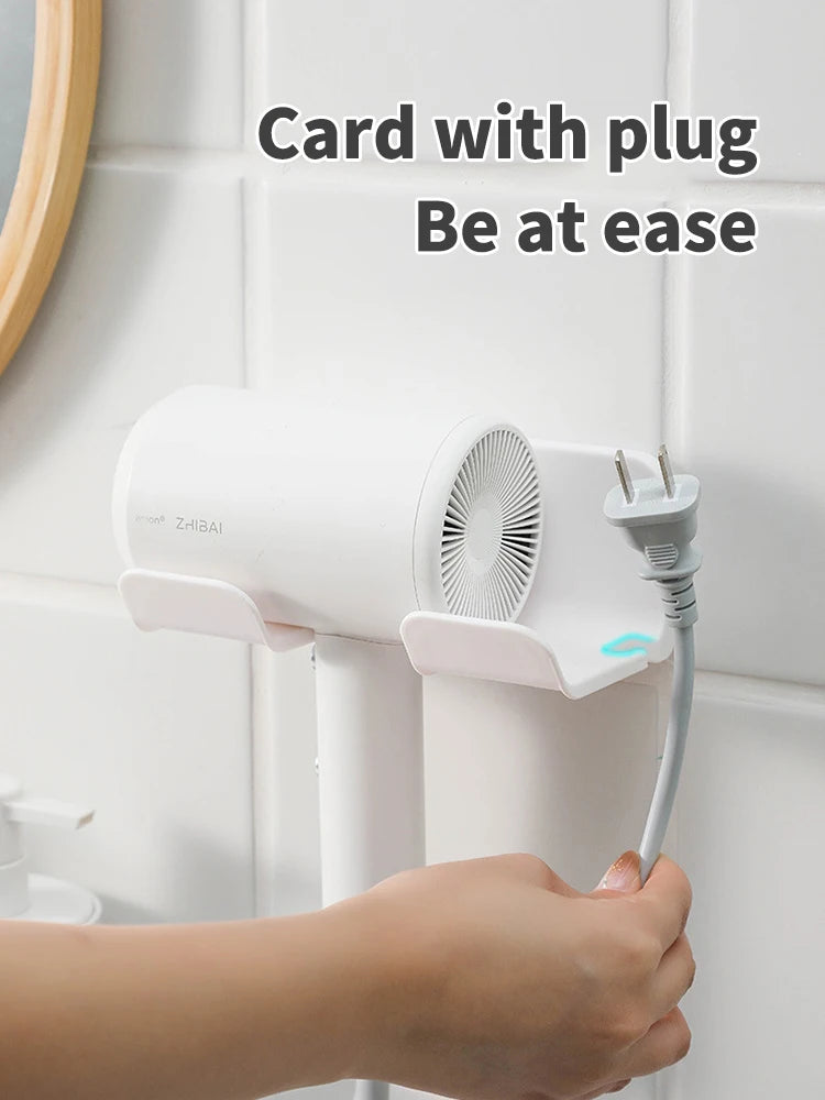 Hair Dryer Holder Wall Mounted Hair Straightener Dryer Hair Stand Bathroom Organizer Shelves Washroom Organization Shelves Hair