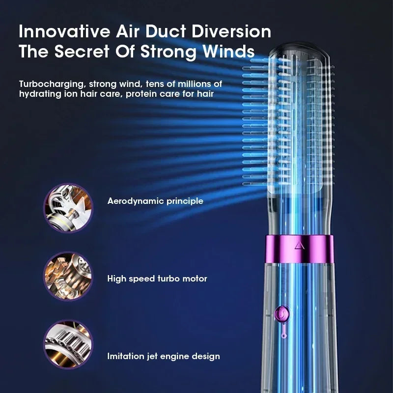 5 In 1 Hair Dryer Negative Constant Anion Hair Dryer Brushless Motor For FastDrying Multifunctional Hair Straightener StylerComb