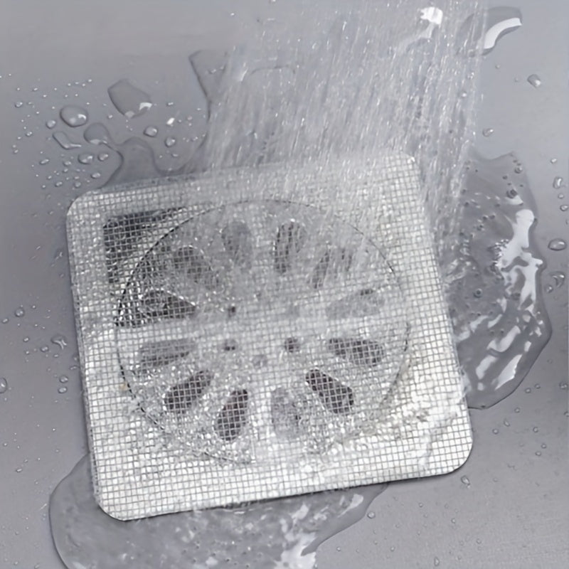 Disposable Hair Catchers for Shower Mesh Shower Drain Covers - Floor Sink Strainer Filter Mesh Stickers Bathroom Accessories