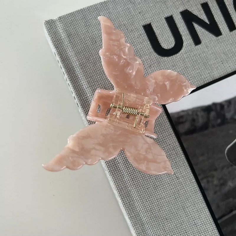 1PC 2024 New Butterfly Hair Claw Sweet French Acetate Fiber Hair Clamps Colorful Hair Decorate Long Hair Accessories Hair Clip