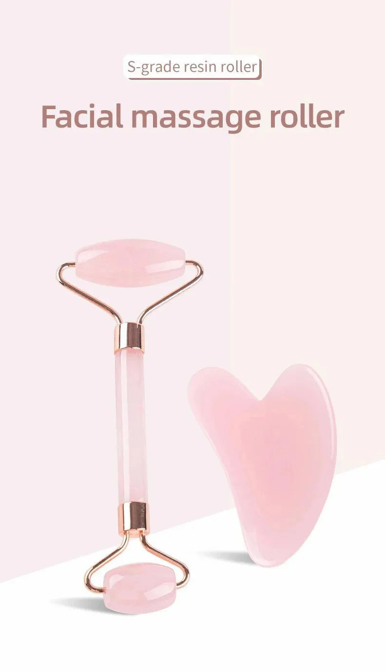 Roller & Gua Sha, Face Roller, Facial Roller Skin Care Tools Massager Resin Facial Massage For Face, Eyes, Neck, Body