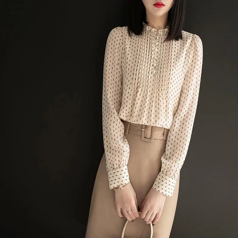 Blouse Women Hot Sale Loose Elegant Ladies Tops Trendy Harajuku All-match Simple Korean Style Vintage Chic Ins Retro Soft New