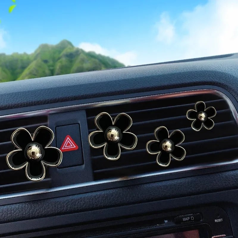 Car air conditioner, flower fragrance, car air outlet, car mounted daisy air outlet, perfume, car interior, female - ZeeBelle.com