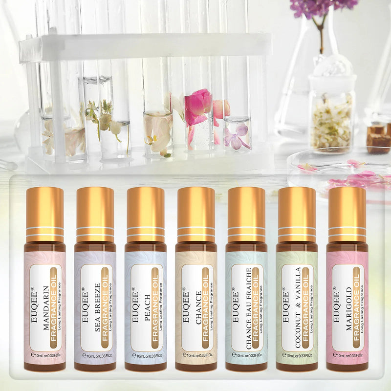 EUQEE 10ML Angel Coconut Vanilla Good Girl Roller Fragrance Oils For Women Easy Carry,Long Lasting Aromatherapy Body Fragrance - ZeeBelle.com
