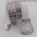 Y2K N Niche Personality Spice Broad Belt Female Adornment 2024 New Style Rhinestone With Pants Fashion Belt - ZeeBelle.com